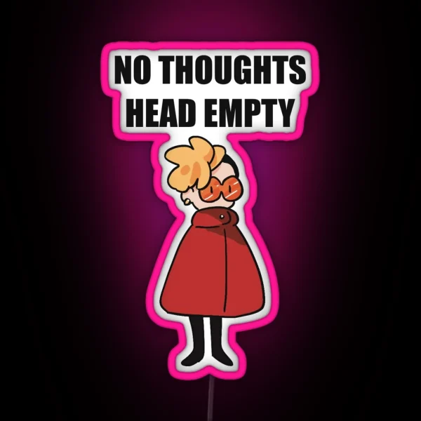 Vash No Thoughts Head Empty RGB Neon Sign