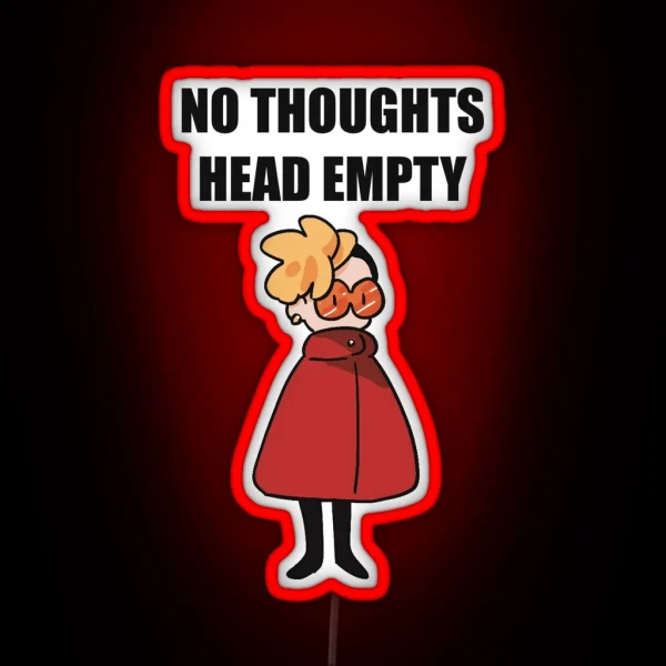 Vash No Thoughts Head Empty RGB Neon Sign