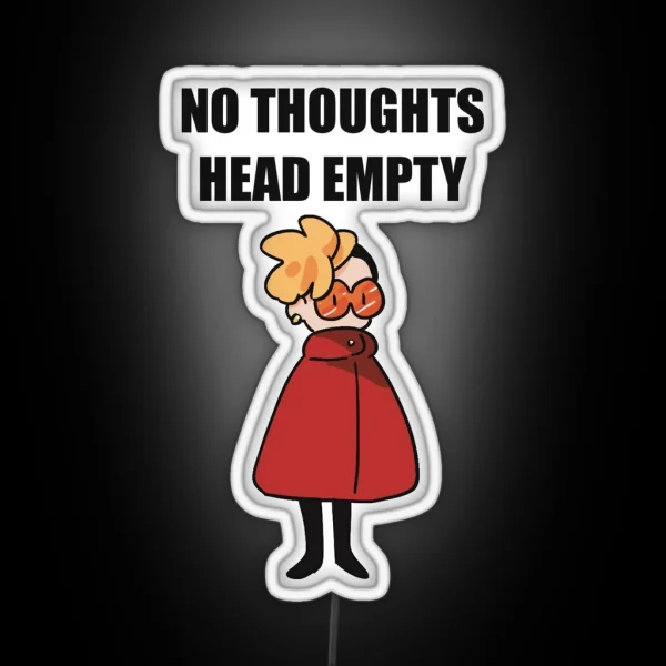 Vash No Thoughts Head Empty RGB Neon Sign