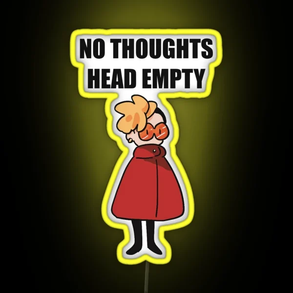 Vash No Thoughts Head Empty RGB Neon Sign
