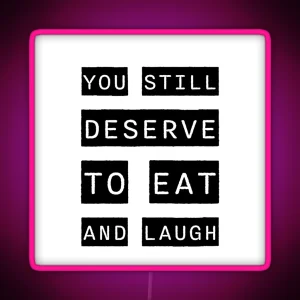 Vash Stampede You Deserve To Eat And Laugh Quote RGB Neon Sign