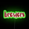 Neon RGB Vassar Brewers College Logo Wall Sign Decoration