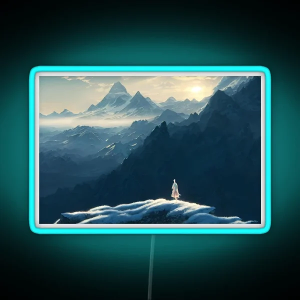 Vast Snowy Mountain Quest RGB Neon Sign