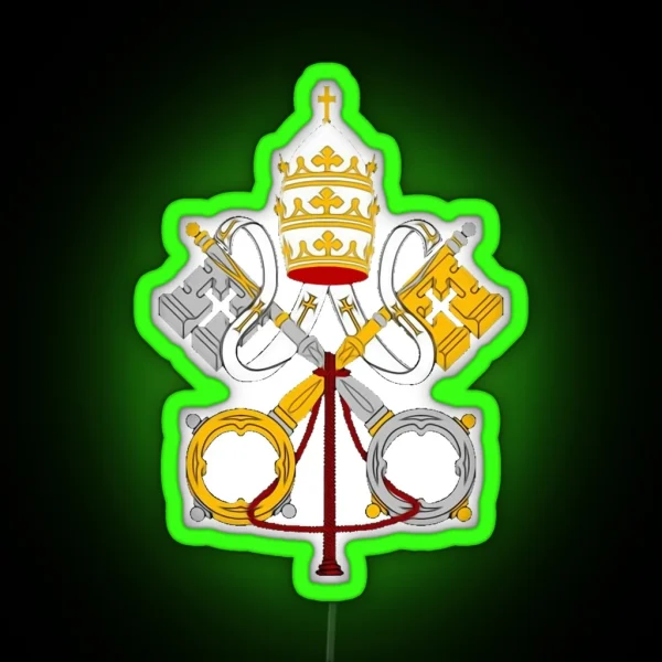 Vatican City Coat Of Arms RGB Neon Sign