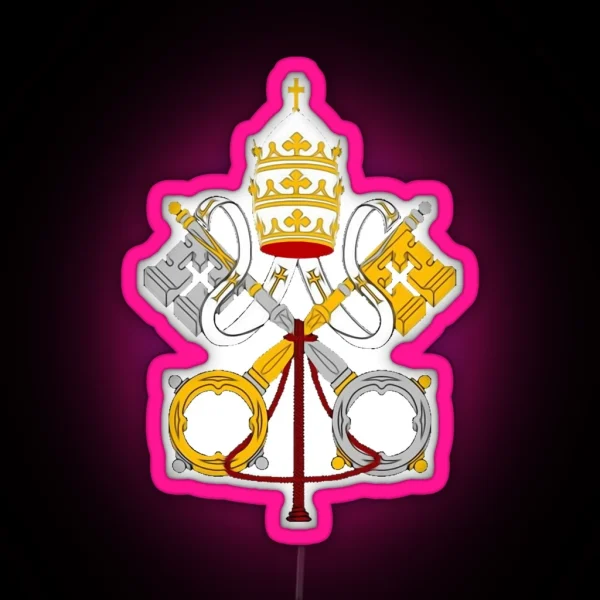 Vatican City Coat Of Arms RGB Neon Sign