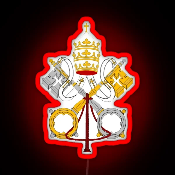 Vatican City Coat Of Arms RGB Neon Sign