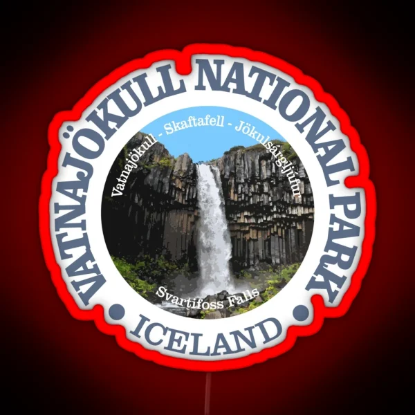 Vatnajokull National Park NP RGB Neon Sign