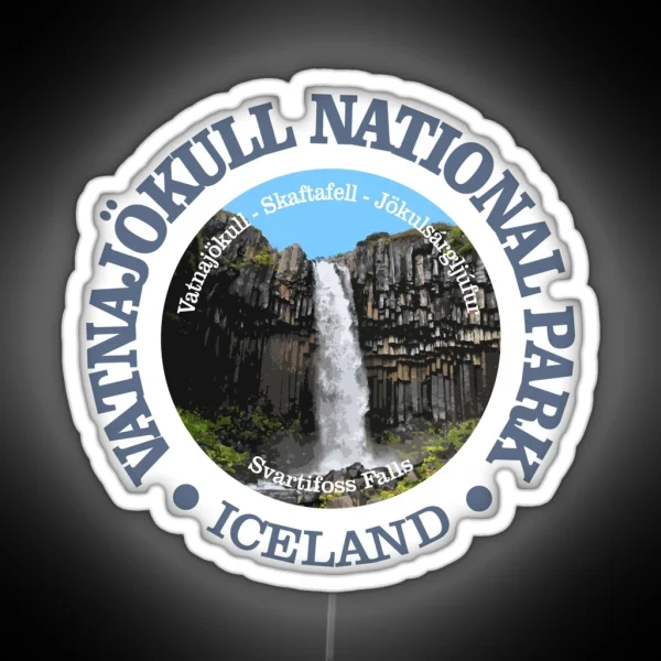 Vatnajokull National Park NP RGB Neon Sign