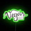 Vibrant Retro-Style Vegas Nighttime Neon Sign with Color-Changing LED Lights