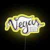 Vibrant RGB LED neon sign with customizable color changing display.