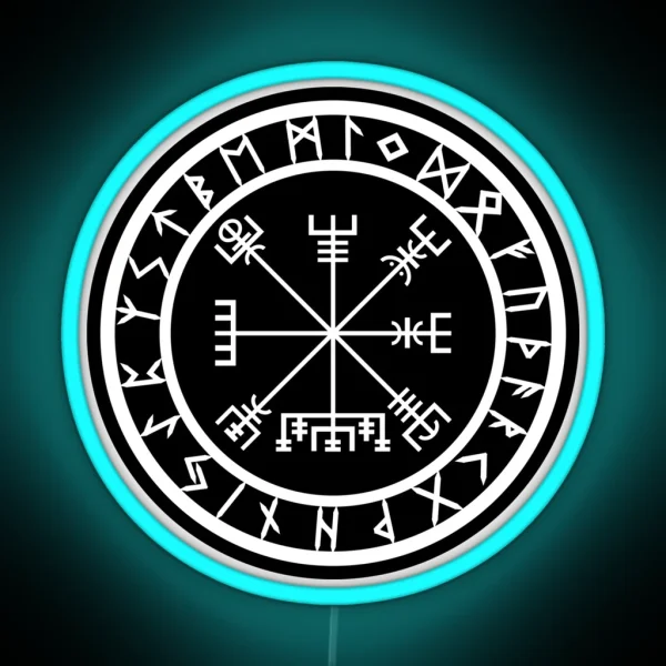 Vegvisir Rune Circle Variant II RGB Neon Sign