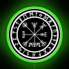 Vintage Norse Runes Vegvisir Symbolic Circle Variant II Neon Sign