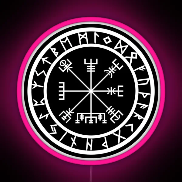 Vegvisir Rune Circle Variant II RGB Neon Sign