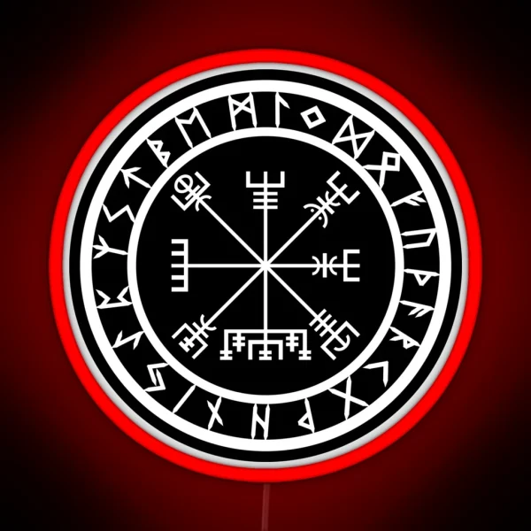 Vegvisir Rune Circle Variant II RGB Neon Sign