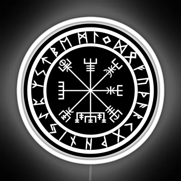 Vegvisir Rune Circle Variant II RGB Neon Sign
