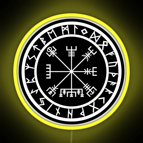 Vegvisir Rune Circle Variant II RGB Neon Sign