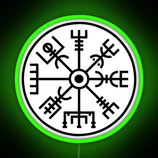 Vegvisir Scandinav Symbol RGB Neon Sign