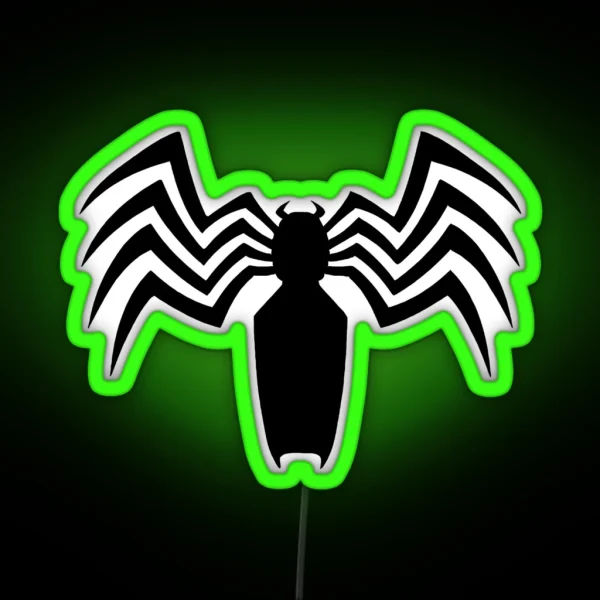 Venom Spider Logo RGB Neon Sign