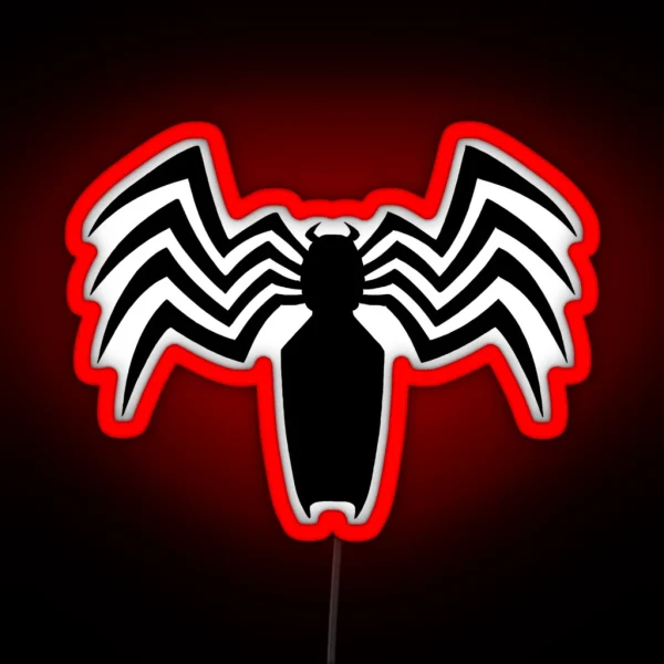 Venom Spider Logo RGB Neon Sign