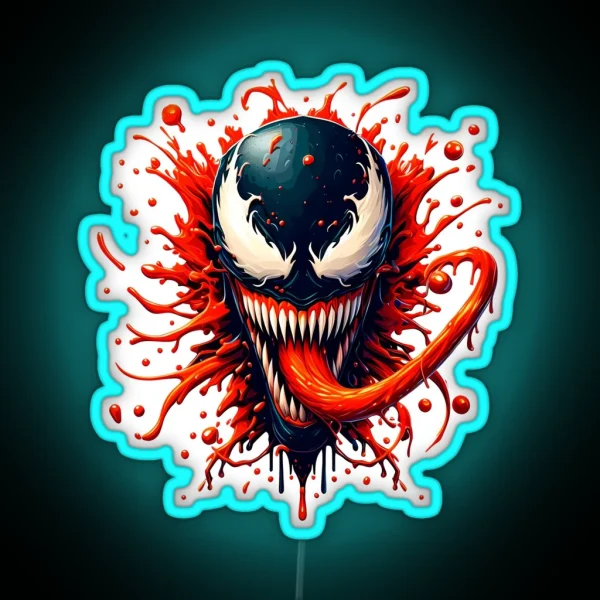 Venom Splash Art RGB Neon Sign