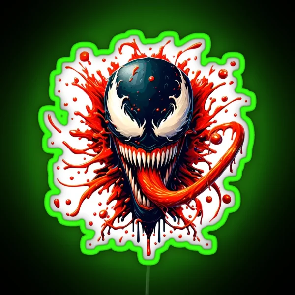 Venom Splash Art RGB Neon Sign