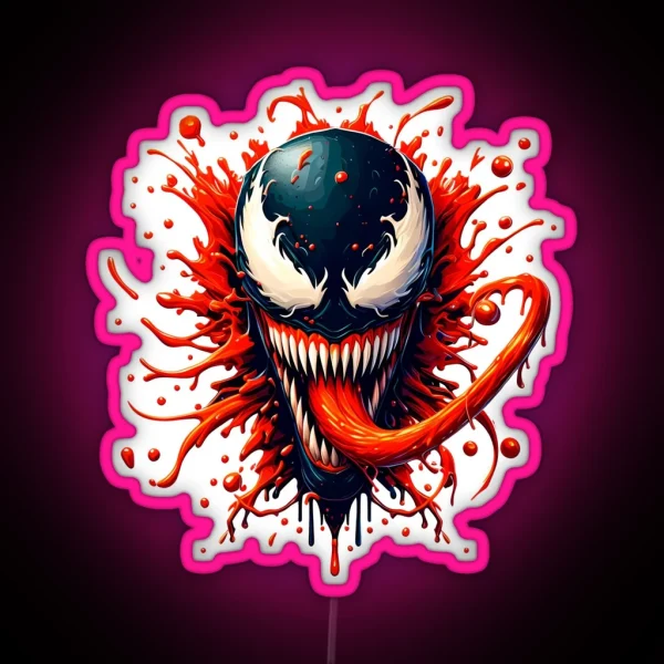 Venom Splash Art RGB Neon Sign