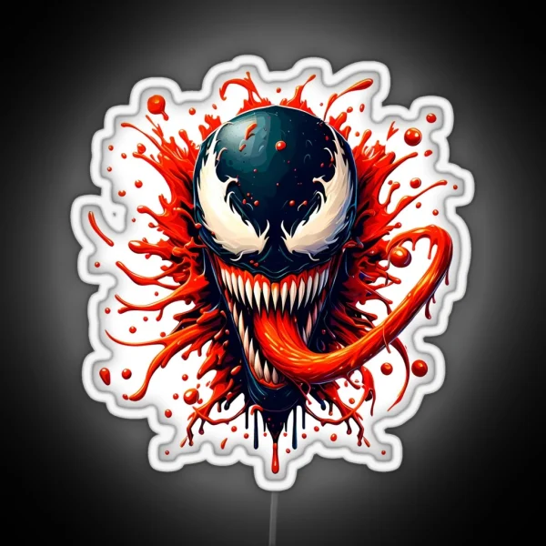 Venom Splash Art RGB Neon Sign