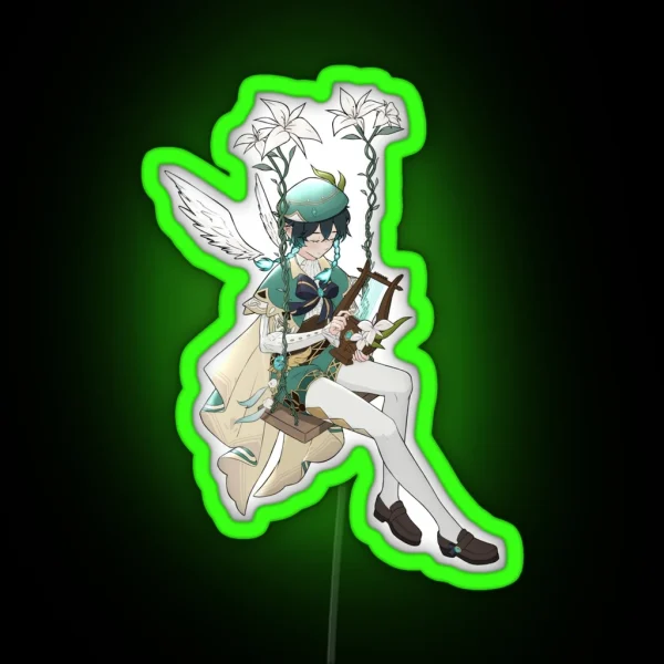 Venti And His Lyre RGB Neon Sign