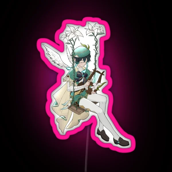 Venti And His Lyre RGB Neon Sign