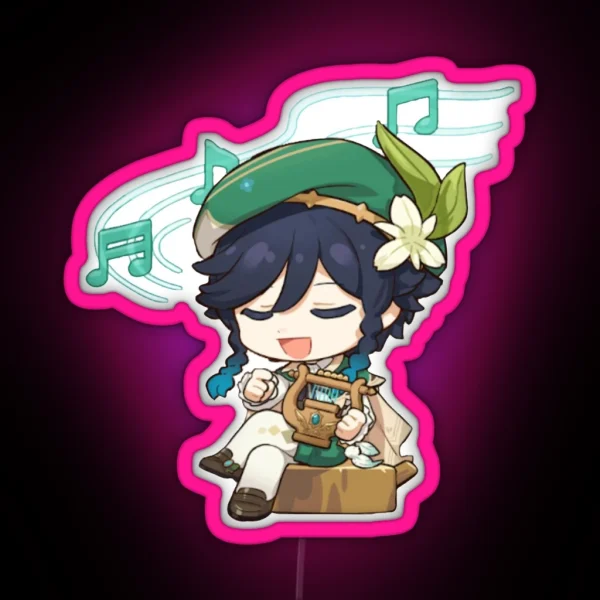 Venti Chibi RGB Neon Sign