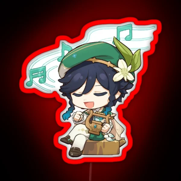 Venti Chibi RGB Neon Sign