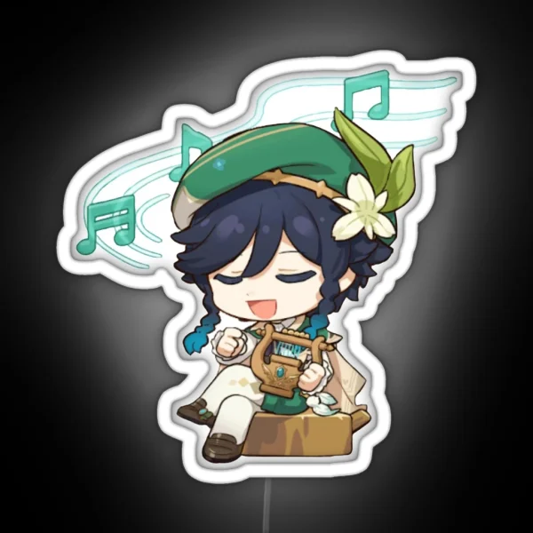 Venti Chibi RGB Neon Sign