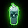 Vibrant Neon Sign for Coffee Lovers Featuring Colorful RGB Lighting Effects.