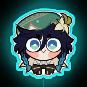 Venti Genshin Chibi RGB Neon Sign