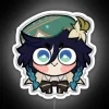 Vibrant Venti Genshin Impact Inspired Neon Sign Chibi Art Decor