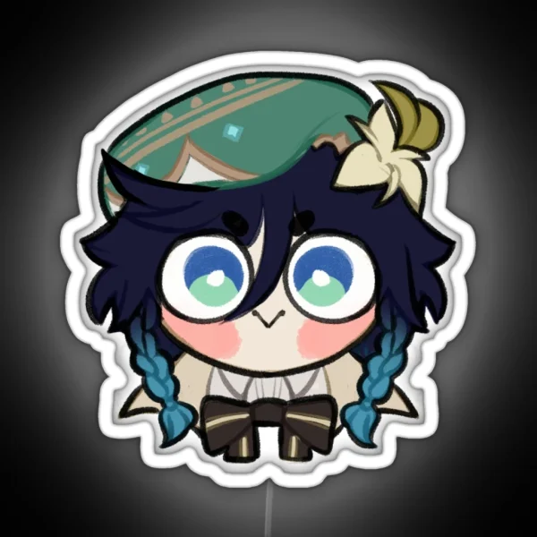 Venti Genshin Chibi RGB Neon Sign