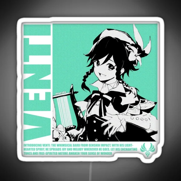 Venti Genshin Impact Anemo RGB Neon Sign