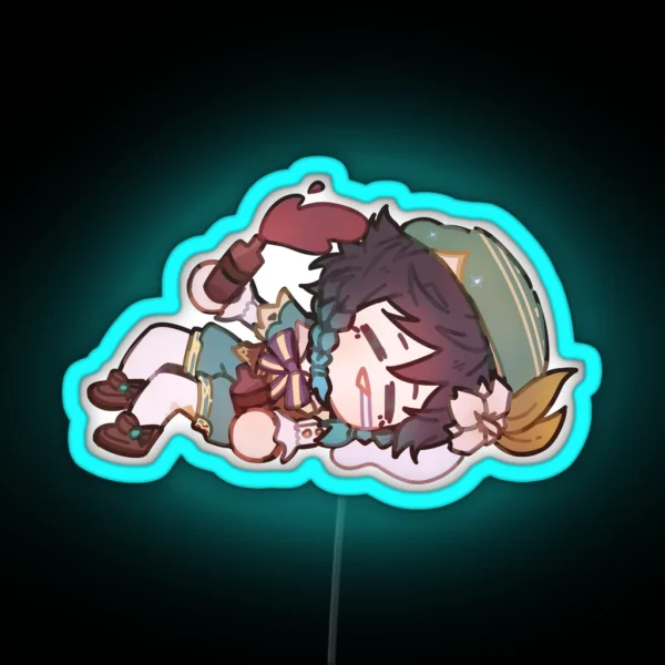 Venti Genshin Impact Chibi RGB Neon Sign