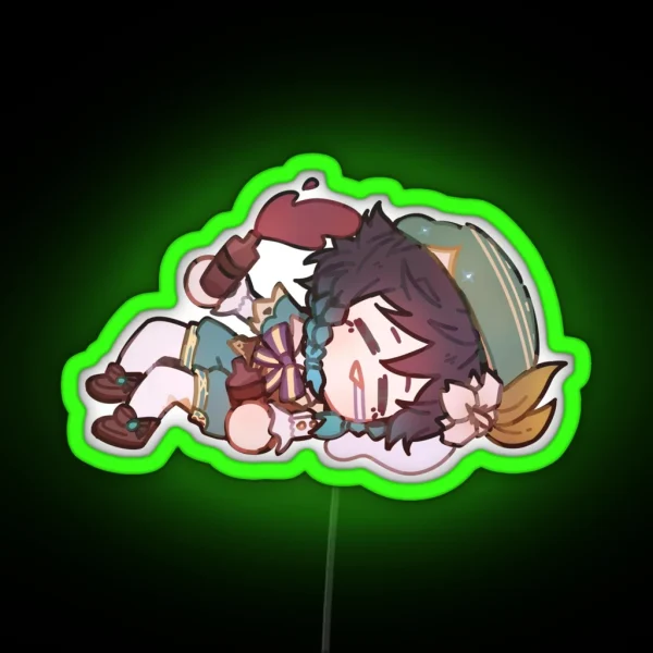 Venti Genshin Impact Chibi RGB Neon Sign