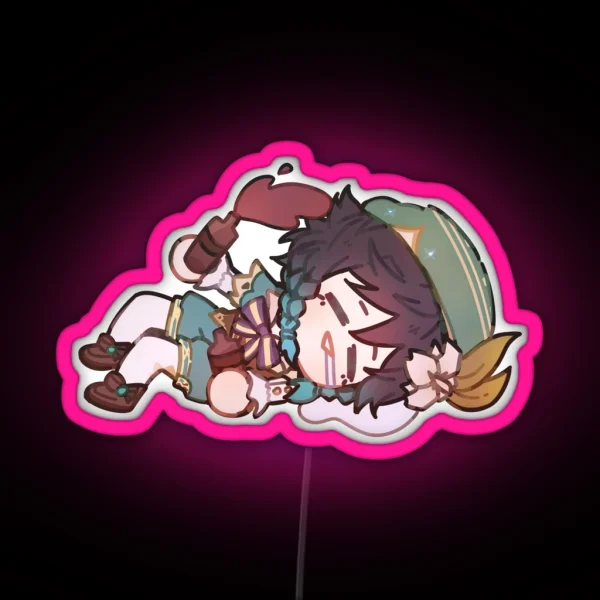 Venti Genshin Impact Chibi RGB Neon Sign