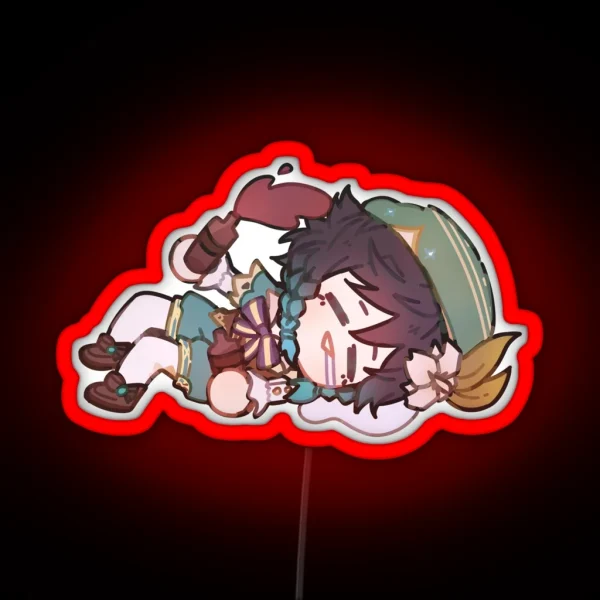 Venti Genshin Impact Chibi RGB Neon Sign