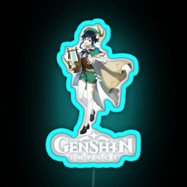 Venti Genshin Impact Perfect Gift RGB Neon Sign