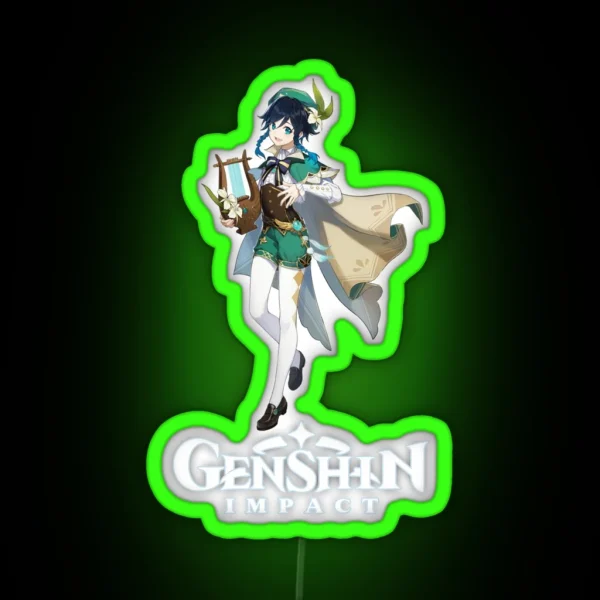 Venti Genshin Impact Perfect Gift RGB Neon Sign