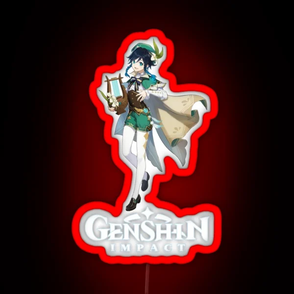 Venti Genshin Impact Perfect Gift RGB Neon Sign