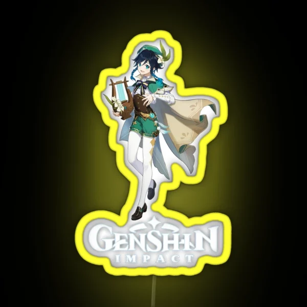 Venti Genshin Impact Perfect Gift RGB Neon Sign