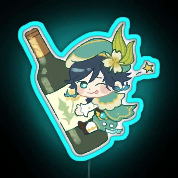 Venti Hugging A Bottle RGB Neon Sign