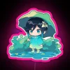 RGB neon art decoration inspired by Genshin Impact's Venti design