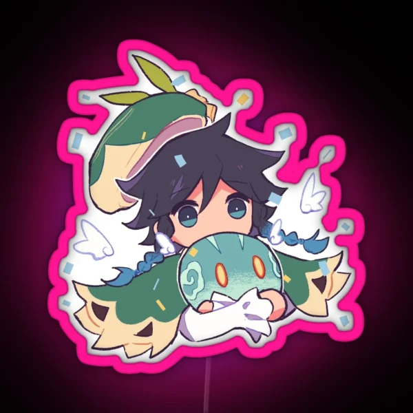 Venti X Slime Genshin Impact RGB Neon Sign