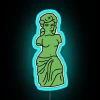 Vibrant RGB Neon Sign Inspired by Ancient Greek Art Masterpiece