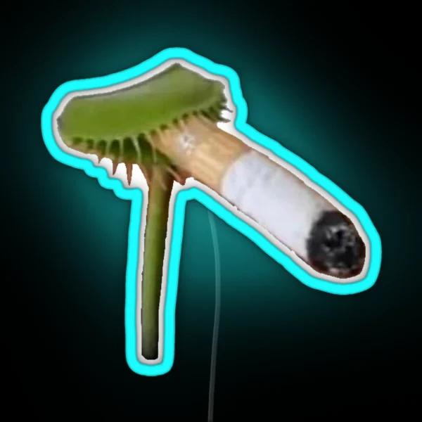 Venus Flytrap Smoking A Cigarette RGB Neon Sign